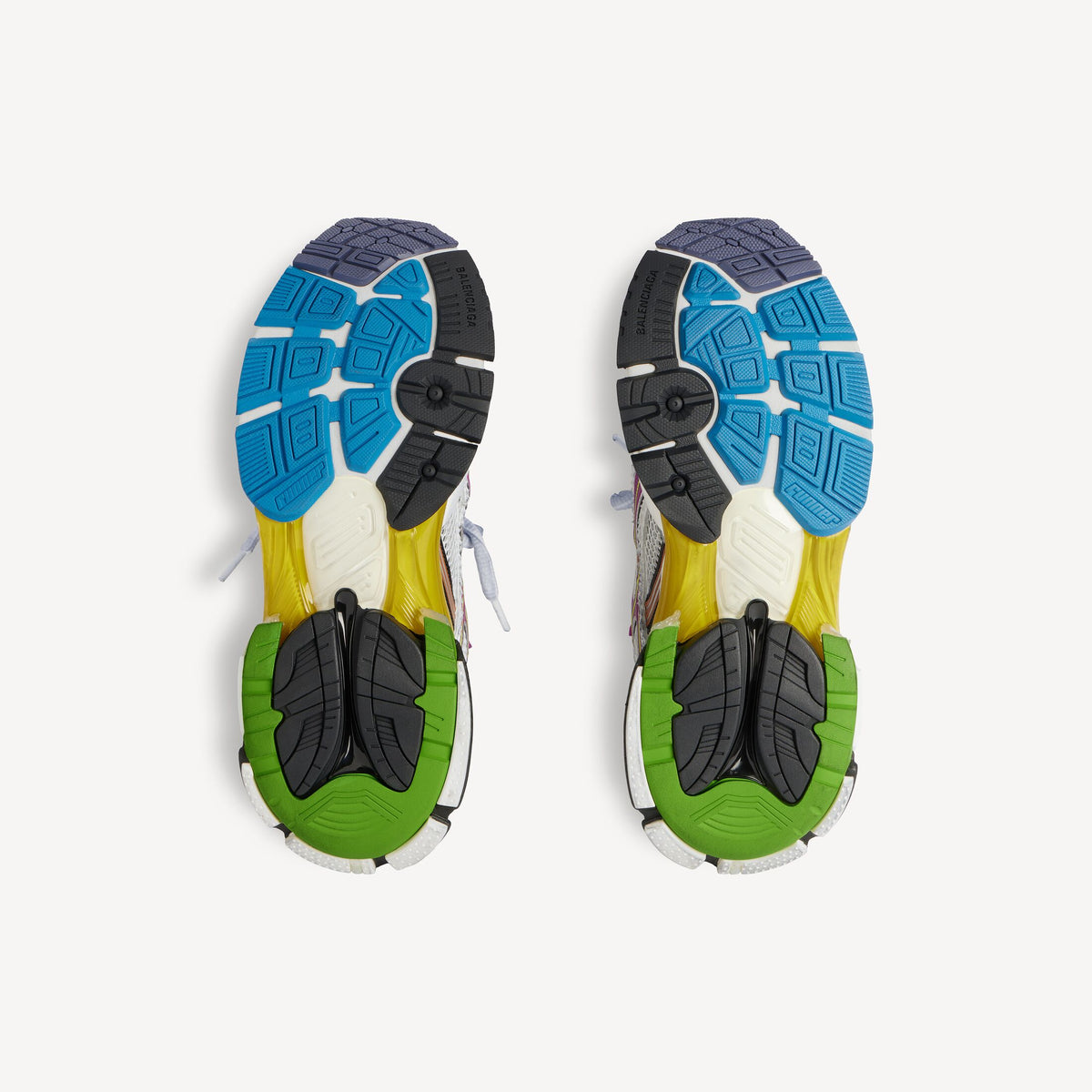 Sneaker Runner – Argenté & Multicolore