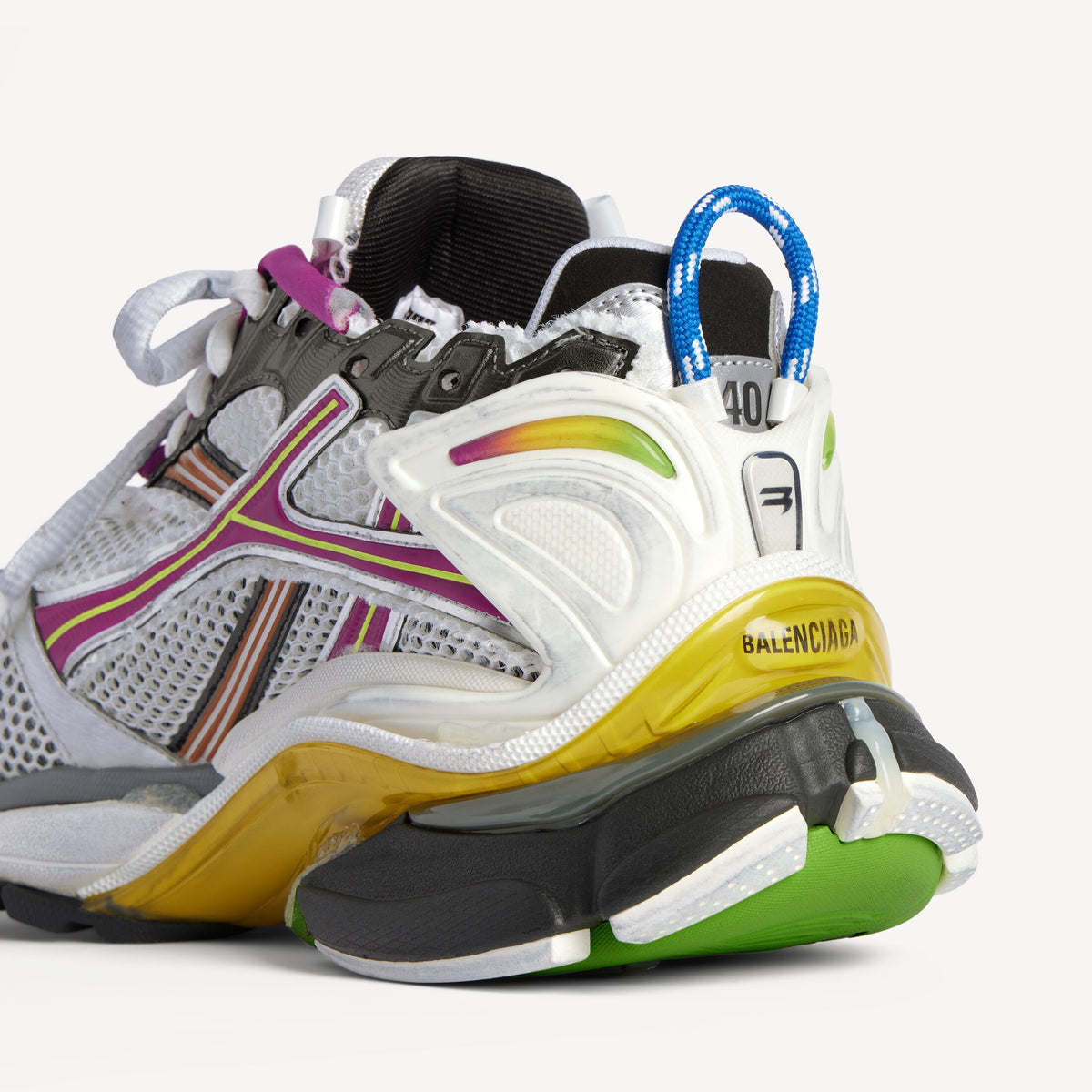 Sneaker Runner – Argenté & Multicolore