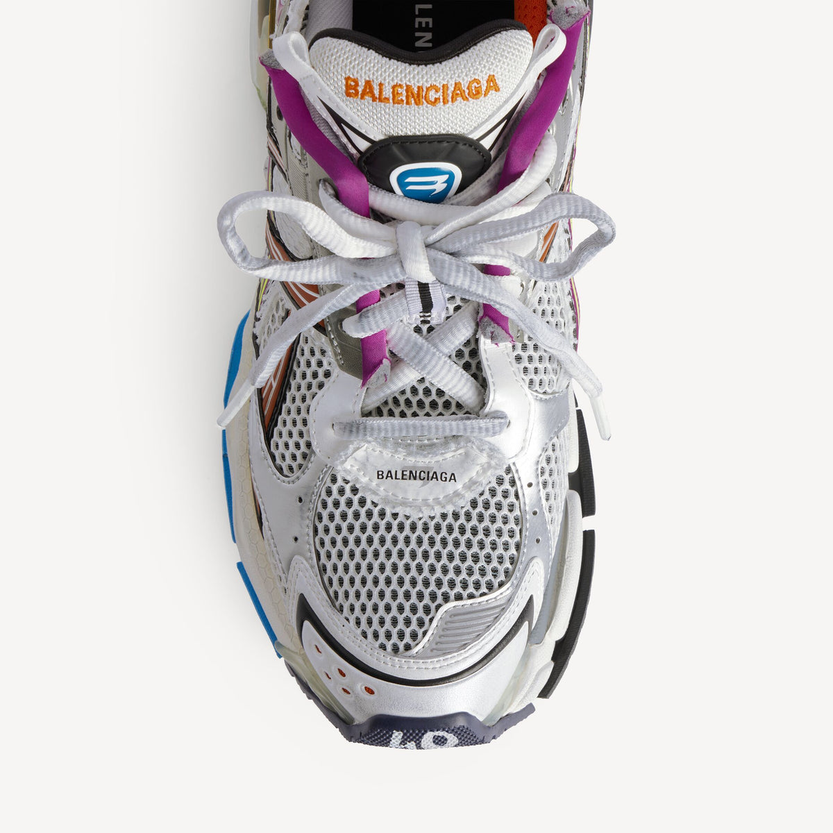 Sneaker Runner – Argenté & Multicolore